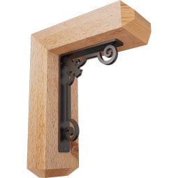 Ekena Millwork - BKTIFL04 - Fleur De Lis Craftsman Ironcrest Rustic Timber Wood Bracket