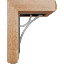 Ekena Millwork - BKTIGL04 - Galveston Craftsman Ironcrest Rustic Timber Wood Bracket