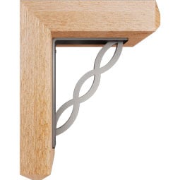 Ekena Millwork - BKTILO04 - Loera Craftsman Ironcrest Rustic Timber Wood Bracket