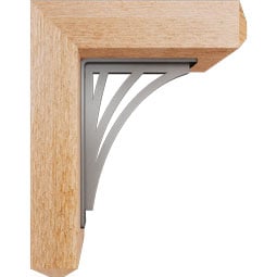 Ekena Millwork - BKTINE04 - Nevio Craftsman Ironcrest Rustic Timber Wood Bracket