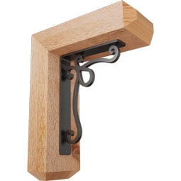 Ekena Millwork - BKTIOL04 - Orleans Craftsman Ironcrest Rustic Timber Wood Bracket
