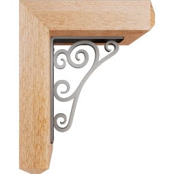 Ekena Millwork - BKTITN04 - Tristan Craftsman Ironcrest Rustic Timber Wood Bracket
