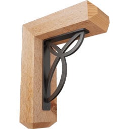 Ekena Millwork - BKTIVE04 - Versailles Craftsman Ironcrest Rustic Timber Wood Bracket