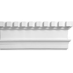 Spectis Moulders Inc. - MD1520 - 17 1/2"H x 5 7/8"P, 2 1/2" Dentil, Dentil Standard Moulding, 12' 0" Length, Urethane