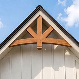Ekena Millwork - GBWALB00 - Rustic Wood Alberta Gable Bracket