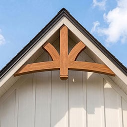 Ekena Millwork - GBWDAV00 - Rustic Wood Davenport Gable Bracket