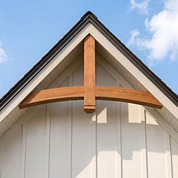 Ekena Millwork - GBWBEL00 - Rustic Wood Bellingham Gable Bracket