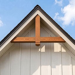 Ekena Millwork - GBWEUG00 - Rustic Wood Eugene Gable Bracket