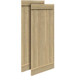 Fypon, Ltd. - SH3PEBC - 3 Boards w/ End Battens Rough Sawn Cedar Faux Wood Shutters (Per Pair)