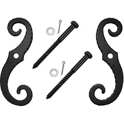 Atlantic Shutter Systems - 80022000 - Atlantic Shutter Systems S Holdback w/ Lag Bolt, Washer, Cotter Pin (Per Pair)