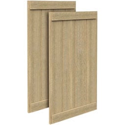 Fypon, Ltd. - SH4PEBC - 4 Boards w/ End Battens Rough Sawn Cedar Faux Wood Shutters (Per Pair)