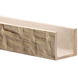 Fypon, Ltd. - BMHELM - 3-Sided (U-Beam) Hand Hewn Elm Faux Wood Beam
