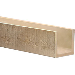 Fypon, Ltd. - BMRCDR - 3-Sided (U-Beam) Rough Sawn Western Red Cedar Faux Wood Beam