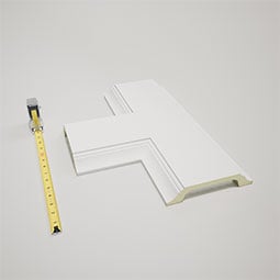 Ekena Millwork - CC08ITE02X14X20TR - Endurathane Inner Tee for 8" Traditional Coffered Ceiling System, 14"W x 2"P x 20"L, Factory Primed