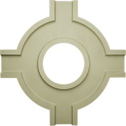 Ekena Millwork - CC08ICI02X36X36TR - Endurathane Inner Circle Intersection for 8" Traditional Coffered Ceiling System, 36"W x 2"P x 36"L, Factory Primed