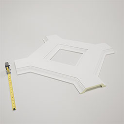 Ekena Millwork - CC08IDI02X36X36TR - Endurathane Inner Diamond Intersection for 8" Traditional Coffered Ceiling System, 36"W x 2"P x 36"L, Factory Primed