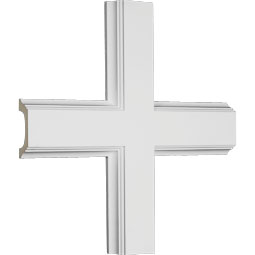 Ekena Millwork - CC05ICI02X20X20TR - 20"W x 2"P x 20"L Inner Cross Intersection for 5" Traditional Coffered Ceiling System