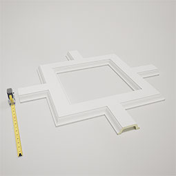 Ekena Millwork - CC05ISI02X36X36TR - Endurathane Inner Square Intersection for 5" Traditional Coffered Ceiling System, 36"W x 2"P x 36"L, Factory Primed
