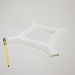 Ekena Millwork - CC05IDI02X36X36TR - Endurathane Inner Diamond Intersection for 5" Traditional Coffered Ceiling System, 36"W x 2"P x 36"L, Factory Primed