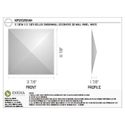 Ekena Millwork - WPSK - 11 7/8"W x 11 7/8"H Sellek EnduraWall Decorative 3D Wall Panel