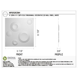 Ekena Millwork - WPCO - Cole EnduraWall Decorative 3D Wall Panel