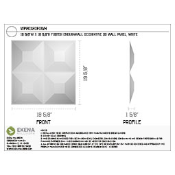 Ekena Millwork - WPFO - 19 5/8"W x 19 5/8"H Foster EnduraWall Decorative 3D Wall Panel