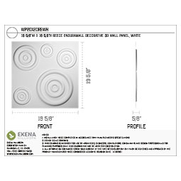 Ekena Millwork - WPRE - 19 5/8"W x 19 5/8"H Reece EnduraWall Decorative 3D Wall Panel