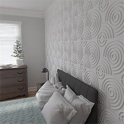 Ekena Millwork - WPSP - 19 5/8"W x 19 5/8"H Spiral EnduraWall Decorative 3D Wall Panel