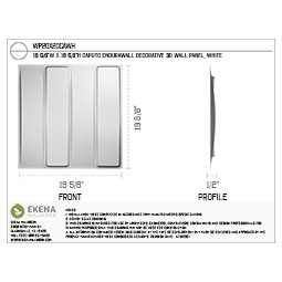 Ekena Millwork - WPCA - 19 5/8"W x 19 5/8"H Caputo EnduraWall Decorative 3D Wall Panel