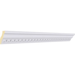 Ekena Millwork - MLD02X01X02EM - Endurathane Emery Crown Moulding, 1 1/2"H x 1 3/8"P x 2"F x 94 1/2"L, Factory Primed
