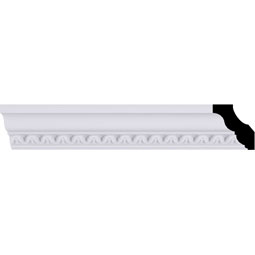 Ekena Millwork - MLD02X01X02EM - Endurathane Emery Crown Moulding, 1 1/2"H x 1 3/8"P x 2"F x 94 1/2"L, Factory Primed