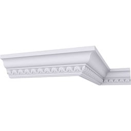 Ekena Millwork - MLD02X01X02EM - Endurathane Emery Crown Moulding, 1 1/2"H x 1 3/8"P x 2"F x 94 1/2"L, Factory Primed