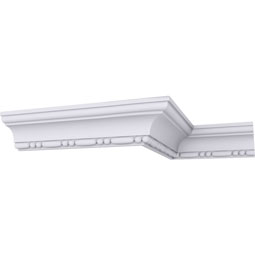 Ekena Millwork - MLD02X02X03MD - Endurathane Medea Crown Moulding, 2 1/4"H x 2 1/4"P x 3 1/8"F x 94 1/2"L, Factory Primed