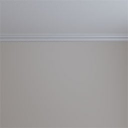 Ekena Millwork - MLD02X02X02LE - Endurathane Leandros Crown Moulding, 2"H x 2"P x 1 7/8"F x 94 1/2"L, Factory Primed