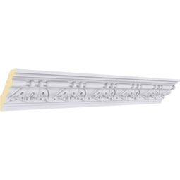 Ekena Millwork - MLD03X03X04TI - Endurathane Tirana Crown Moulding, 2 5/8"H x 2 5/8"P x 3 5/8"F x 94 1/2"L, Factory Primed