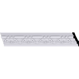 Ekena Millwork - MLD03X03X04TI - Endurathane Tirana Crown Moulding, 2 5/8"H x 2 5/8"P x 3 5/8"F x 94 1/2"L, Factory Primed