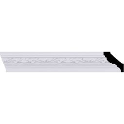 Ekena Millwork - MLD01X01X02CA - Endurathane Caputo Crown Moulding, 1 3/8"H x 1 3/8"P x 2"F x 94 1/2"L, Factory Primed