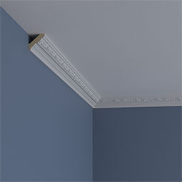 Ekena Millwork - MLD01X01X02CA - Endurathane Caputo Crown Moulding, 1 3/8"H x 1 3/8"P x 2"F x 94 1/2"L, Factory Primed