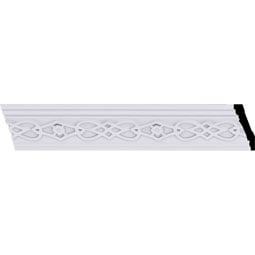 Ekena Millwork - MLD02X01X03LO - Endurathane Loera Crown Moulding, 2 3/4"H x 1 5/8"P x 3 1/8"F x 94 1/2"L, Factory Primed