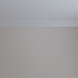 Ekena Millwork - MLD02X01X03LO - Endurathane Loera Crown Moulding, 2 3/4"H x 1 5/8"P x 3 1/8"F x 94 1/2"L, Factory Primed