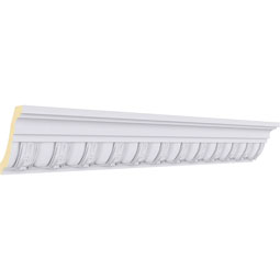 Ekena Millwork - MLD03X02X04SE - Endurathane Sequential Crown Moulding, 2 3/4"H x 2 3/8"P x 3 5/8"F x 94 1/2"L, Factory Primed