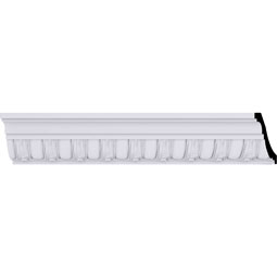 Ekena Millwork - MLD03X02X04SE - Endurathane Sequential Crown Moulding, 2 3/4"H x 2 3/8"P x 3 5/8"F x 94 1/2"L, Factory Primed