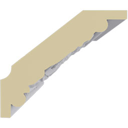 Ekena Millwork - MLD02X03X04FL - Endurathane Floral Crown Moulding, 2 3/4"H x 3 1/4"P x 4 1/4"F x 94 1/2"L, Factory Primed