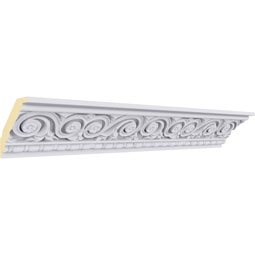Ekena Millwork - MLD02X03X04FL - Endurathane Floral Crown Moulding, 2 3/4"H x 3 1/4"P x 4 1/4"F x 94 1/2"L, Factory Primed