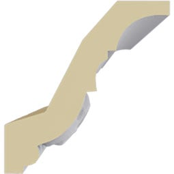 Ekena Millwork - MLD03X03X04CA - Endurathane Caputo Crown Moulding, 2 7/8"H x 2 3/4"P x 4"F x 94 1/2"L, Factory Primed