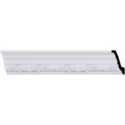 Ekena Millwork - MLD03X03X04CA - Endurathane Caputo Crown Moulding, 2 7/8"H x 2 3/4"P x 4"F x 94 1/2"L, Factory Primed