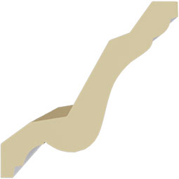 Ekena Millwork - MLD03X03X04CI - Endurathane Carrillo Crown Moulding, 3"H x 3"P x 4 1/4"F x 94 1/2"L, Factory Primed