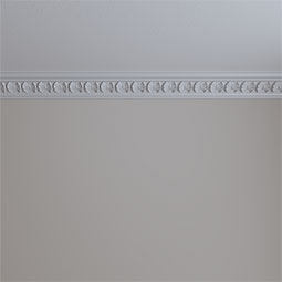 Ekena Millwork - MLD03X03X05BT - Endurathane Butterfly Crown Moulding, 3 1/8"H x 3 1/8"P x 4 1/2"F x 94 1/2"L, Factory Primed