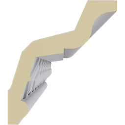 Ekena Millwork - MLD03X02X04SO - Endurathane Sofia Crown Moulding, 3 1/8"H x 2 3/4"P x 4 1/8"F x 94 1/2"L, Factory Primed