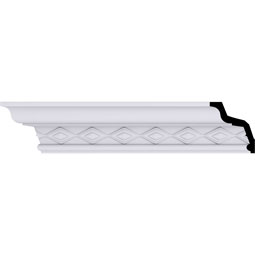 Ekena Millwork - MLD03X02X04SO - Endurathane Sofia Crown Moulding, 3 1/8"H x 2 3/4"P x 4 1/8"F x 94 1/2"L, Factory Primed